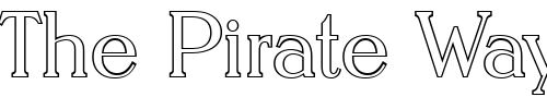 Font : RonaldBeckerOutline-Light-Regular Custom Text : The Pirate Way Test your own text here Click to download or to view this font on a tshirt that can be custom printed in Bali