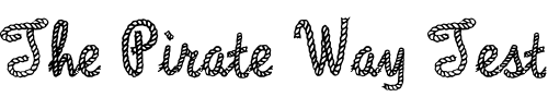 Font : Rope-MF Custom Text : The Pirate Way Test your own text here Click to download or to view this font on a tshirt that can be custom printed in Bali