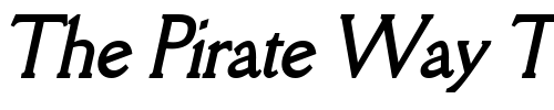 Font : Rory-Condensed-BoldItalic Custom Text : The Pirate Way Test your own text here Click to download or to view this font on a tshirt that can be custom printed in Bali