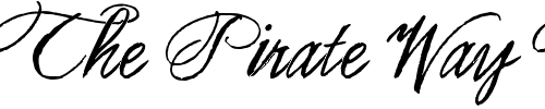 Font : Rosemary-Copperplate Custom Text : The Pirate Way Test your own text here Click to download or to view this font on a tshirt that can be custom printed in Bali