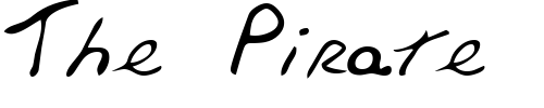 Font : RossysHand-Regular Custom Text : The Pirate Way Test your own text here Click to download or to view this font on a tshirt that can be custom printed in Bali
