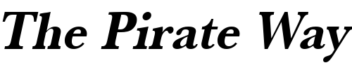 Font : RoxanneBeckerNarrow-Bold-Italic Custom Text : The Pirate Way Test your own text here Click to download or to view this font on a tshirt that can be custom printed in Bali