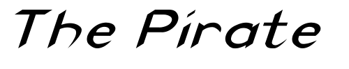 Font : Rscanaith-Wd-Italic Custom Text : The Pirate Way Test your own text here Click to download or to view this font on a tshirt that can be custom printed in Bali