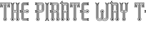 Font : RubaiyatDouble-Line Custom Text : The Pirate Way Test your own text here Click to download or to view this font on a tshirt that can be custom printed in Bali