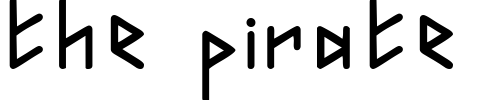 Font : Runform Custom Text : The Pirate Way Test your own text here Click to download or to view this font on a tshirt that can be custom printed in Bali