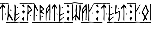 Font : Runic-Alt Custom Text : The Pirate Way Test your own text here Click to download or to view this font on a tshirt that can be custom printed in Bali
