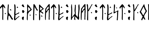 Font : Runic-AltNo Custom Text : The Pirate Way Test your own text here Click to download or to view this font on a tshirt that can be custom printed in Bali