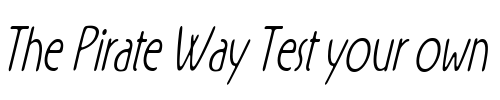 Font : Rx-ZeroFive Custom Text : The Pirate Way Test your own text here Click to download or to view this font on a tshirt that can be custom printed in Bali