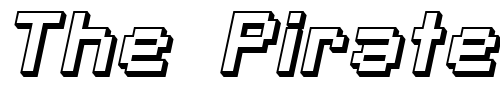 Font : SF-Pixelate-Shaded-Bold-Oblique Custom Text : The Pirate Way Test your own text here Click to download or to view this font on a tshirt that can be custom printed in Bali