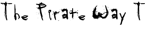 Font : SKRATCHYthespook Custom Text : The Pirate Way Test your own text here Click to download or to view this font on a tshirt that can be custom printed in Bali