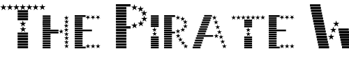 Font : STRIPES-STARS-Normal Custom Text : The Pirate Way Test your own text here Click to download or to view this font on a tshirt that can be custom printed in Bali