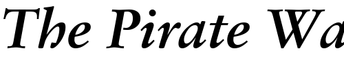 Font : Sabon-BoldItalic Custom Text : The Pirate Way Test your own text here Click to download or to view this font on a tshirt that can be custom printed in Bali
