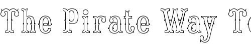Font : Saloon-Girl-Fill-Lines Custom Text : The Pirate Way Test your own text here Click to download or to view this font on a tshirt that can be custom printed in Bali