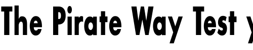 Font : SansSerifBldFLFCond Custom Text : The Pirate Way Test your own text here Click to download or to view this font on a tshirt that can be custom printed in Bali
