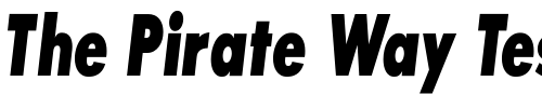 Font : SansSerifExbFLFCond-Italic Custom Text : The Pirate Way Test your own text here Click to download or to view this font on a tshirt that can be custom printed in Bali