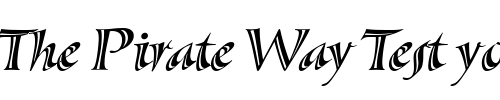 Font : SassafrasSx-Italic Custom Text : The Pirate Way Test your own text here Click to download or to view this font on a tshirt that can be custom printed in Bali