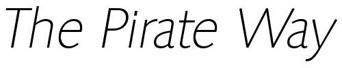 Font : Saxony-Serial-ExtraLight-RegularItalic Custom Text : The Pirate Way Test your own text here Click to download or to view this font on a tshirt that can be custom printed in Bali