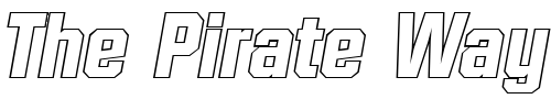Font : SeanBeckerOutline-ExtraBold-Italic Custom Text : The Pirate Way Test your own text here Click to download or to view this font on a tshirt that can be custom printed in Bali