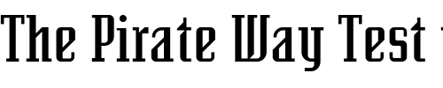 Font : SenatorDemi Custom Text : The Pirate Way Test your own text here Click to download or to view this font on a tshirt that can be custom printed in Bali