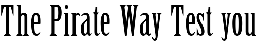 Font : SentinalSSK-Regular Custom Text : The Pirate Way Test your own text here Click to download or to view this font on a tshirt that can be custom printed in Bali