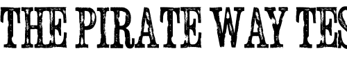 Font : SerialPublicationDemo Custom Text : The Pirate Way Test your own text here Click to download or to view this font on a tshirt that can be custom printed in Bali