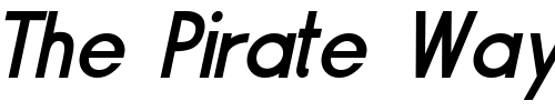 Font : Siple-DemiBoldOblique Custom Text : The Pirate Way Test your own text here Click to download or to view this font on a tshirt that can be custom printed in Bali