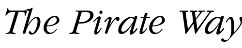 Font : Skt-Garland-Italic Custom Text : The Pirate Way Test your own text here Click to download or to view this font on a tshirt that can be custom printed in Bali