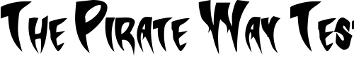 Font : SlasherCondensed-Bold Custom Text : The Pirate Way Test your own text here Click to download or to view this font on a tshirt that can be custom printed in Bali