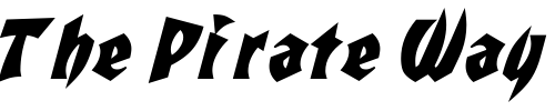 Font : SlavonicSSK-BoldItalic Custom Text : The Pirate Way Test your own text here Click to download or to view this font on a tshirt that can be custom printed in Bali
