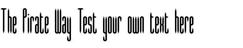 Font : Slender-BRK Custom Text : The Pirate Way Test your own text here Click to download or to view this font on a tshirt that can be custom printed in Bali