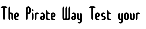 Font : Slender-Mini-BRK Custom Text : The Pirate Way Test your own text here Click to download or to view this font on a tshirt that can be custom printed in Bali