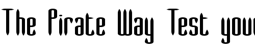 Font : Slender-Wide-BRK Custom Text : The Pirate Way Test your own text here Click to download or to view this font on a tshirt that can be custom printed in Bali