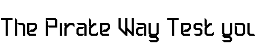 Font : Sliced-AB Custom Text : The Pirate Way Test your own text here Click to download or to view this font on a tshirt that can be custom printed in Bali