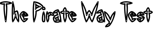Font : Slightly-Hollow Custom Text : The Pirate Way Test your own text here Click to download or to view this font on a tshirt that can be custom printed in Bali