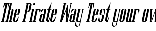 Font : Slim-Kim-Bold-Italic-PDF Custom Text : The Pirate Way Test your own text here Click to download or to view this font on a tshirt that can be custom printed in Bali