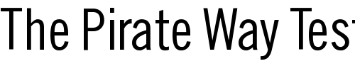 Font : SlimSansSerif Custom Text : The Pirate Way Test your own text here Click to download or to view this font on a tshirt that can be custom printed in Bali