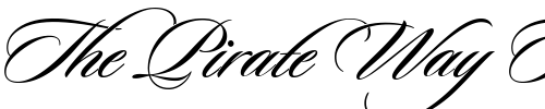 Font : Sloop-Script-Three-BETA-Medium Custom Text : The Pirate Way Test your own text here Click to download or to view this font on a tshirt that can be custom printed in Bali