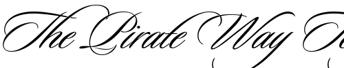 Font : Sloop-ScriptThree Custom Text : The Pirate Way Test your own text here Click to download or to view this font on a tshirt that can be custom printed in Bali