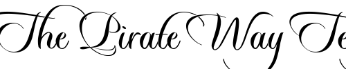 Font : Sloop-ScriptThree-Upright Custom Text : The Pirate Way Test your own text here Click to download or to view this font on a tshirt that can be custom printed in Bali