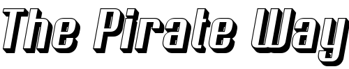 Font : Soupertrouper-3DOblique Custom Text : The Pirate Way Test your own text here Click to download or to view this font on a tshirt that can be custom printed in Bali