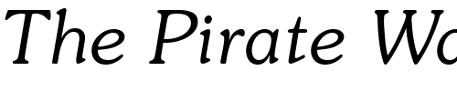 Font : Souvenir-Light-SSi-Light-Italic Custom Text : The Pirate Way Test your own text here Click to download or to view this font on a tshirt that can be custom printed in Bali