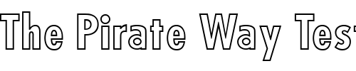 Font : SpartanCondOutline-Regular Custom Text : The Pirate Way Test your own text here Click to download or to view this font on a tshirt that can be custom printed in Bali