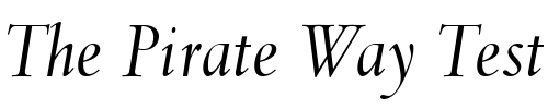 Font : Spectrum-MT-OsF-Italic Custom Text : The Pirate Way Test your own text here Click to download or to view this font on a tshirt that can be custom printed in Bali