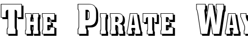 Font : State-Shadow Custom Text : The Pirate Way Test your own text here Click to download or to view this font on a tshirt that can be custom printed in Bali