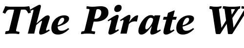 Font : Stempel-Schneidler-LT-Black-Italic Custom Text : The Pirate Way Test your own text here Click to download or to view this font on a tshirt that can be custom printed in Bali