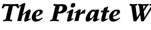 Font : StempelSchneidler-Black-Italic Custom Text : The Pirate Way Test your own text here Click to download or to view this font on a tshirt that can be custom printed in Bali