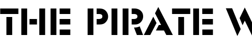 Font : Stencil-Sans Custom Text : The Pirate Way Test your own text here Click to download or to view this font on a tshirt that can be custom printed in Bali