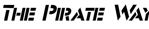 Font : Stencil-Sans-Italic Custom Text : The Pirate Way Test your own text here Click to download or to view this font on a tshirt that can be custom printed in Bali