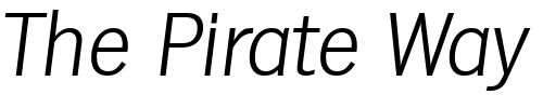 Font : StephenBecker-ExtraLight-Italic Custom Text : The Pirate Way Test your own text here Click to download or to view this font on a tshirt that can be custom printed in Bali