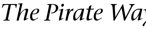 Font : Stone-Serif-OS-ITC-TT-MediumIta Custom Text : The Pirate Way Test your own text here Click to download or to view this font on a tshirt that can be custom printed in Bali